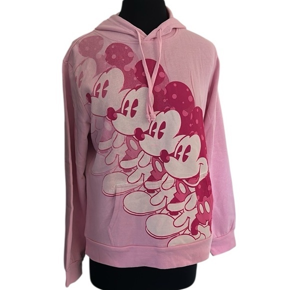 Vintage disney Pink Mickey Mouse Hoodie Size Large - Picture 1 of 14